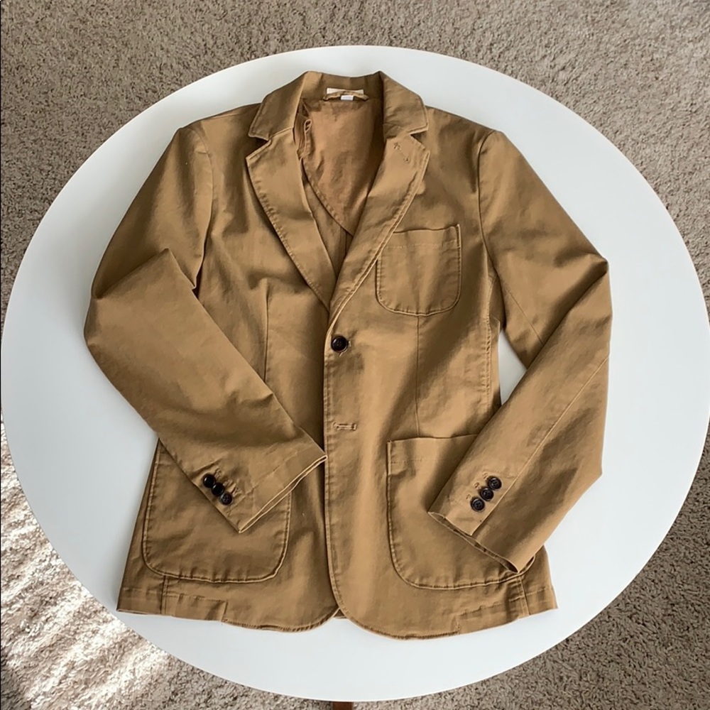 Men’s tan Unconstructed blazer